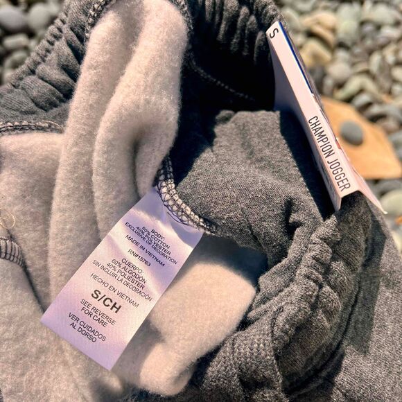 Champion Fleece Jogger Pants Dark Heather Grey Mens Size Small Womens Medium NWT - Picture 6 of 6